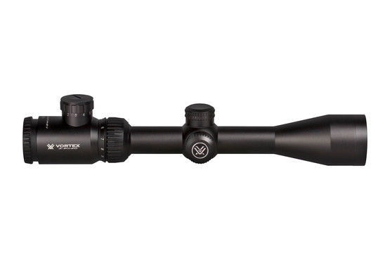 The Vortex Crossfire 2 3-9x riflescope with illuminated reticle features a fast focus eye piece